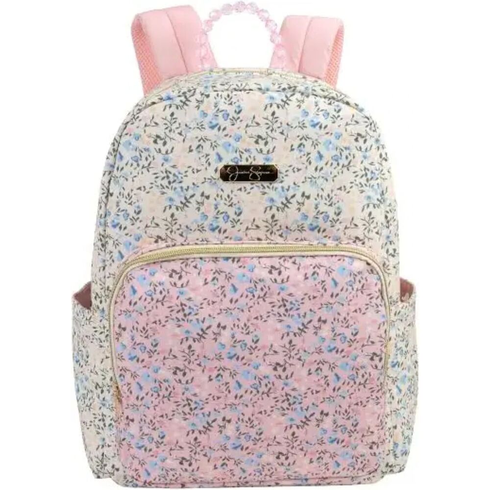 Jessica Simpson Pink floral laptop backpack New with Tags - Picture 1 of 9